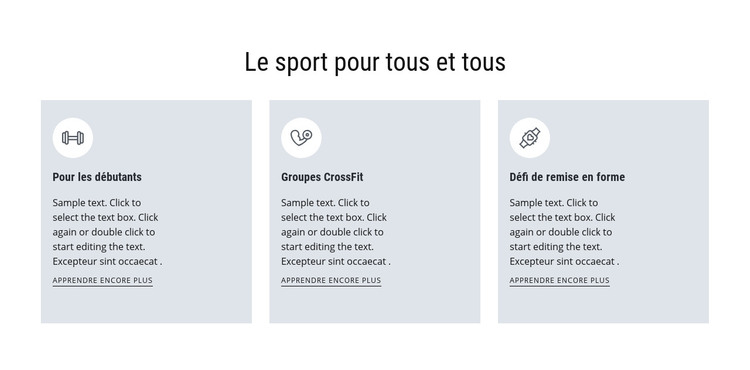 Du sport pour tous Modèle HTML