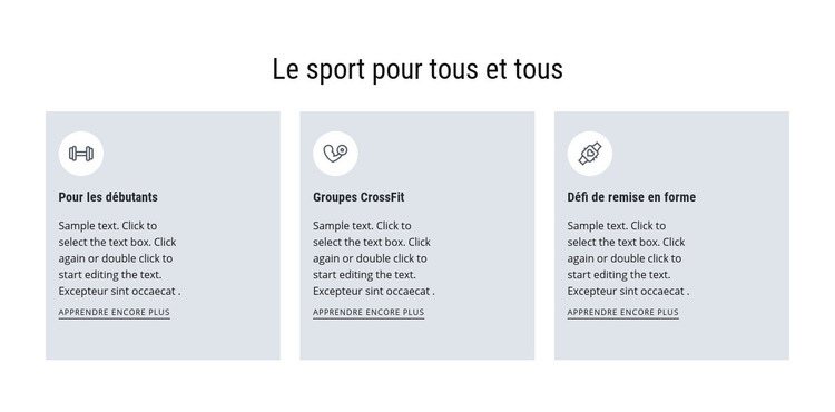 Du sport pour tous Modèle d'une page