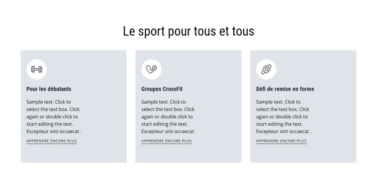 Du sport pour tous Thème WordPress