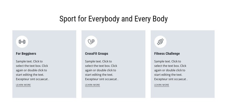 Sport for everybody Homepage Design