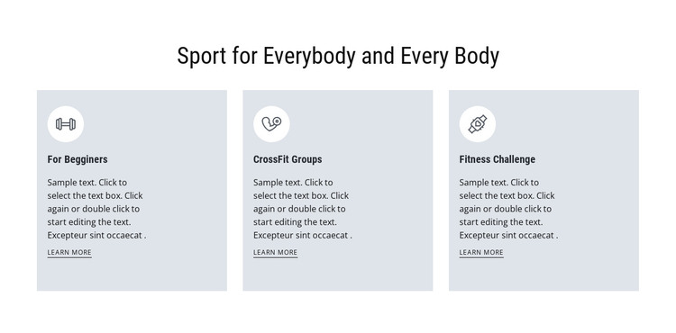 Sport for everybody HTML Template