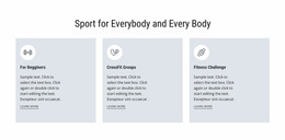 Sport For Everybody - HTML Generator Online