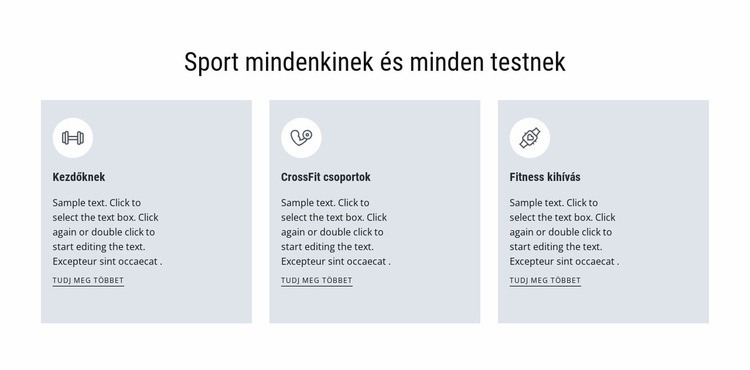 Sport mindenkinek HTML Sablon