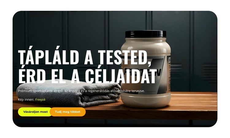 Sporttáplálkozási Központ Weboldal sablon