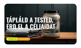 Sporttáplálkozási Központ Weboldal Tervezés