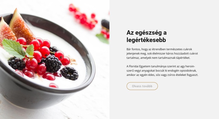 Szerezzen finom ételeket Weboldal tervezés