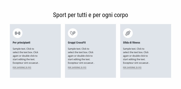 Sport per tutti Costruttore di siti web HTML