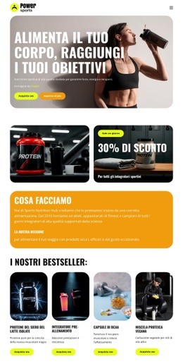 Nutrizione sportiva premium Modelli