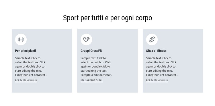 Sport per tutti Modello CSS