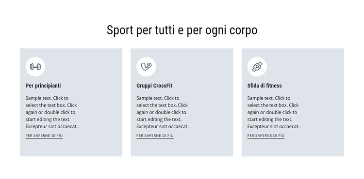 Sport per tutti Modello HTML5