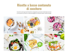 Layout Del Sito Web Per Ricette Gustose Preferite