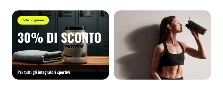 Piani nutrizionali personalizzati Modello di sito Web