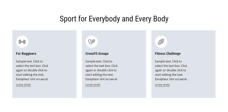 Sport for everybody Joomla Page Builder