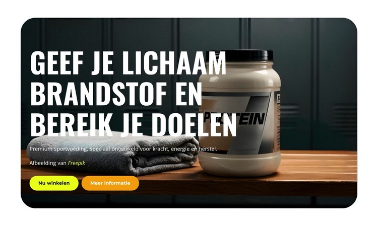 Sportvoedingscentrum HTML-sjabloon