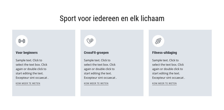 Sporten voor iedereen Website sjabloon