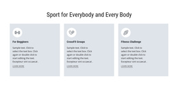 Sport For Everybody - One Page Template Inspiration