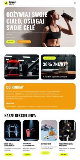 Odżywki sportowe premium Motywy WordPress