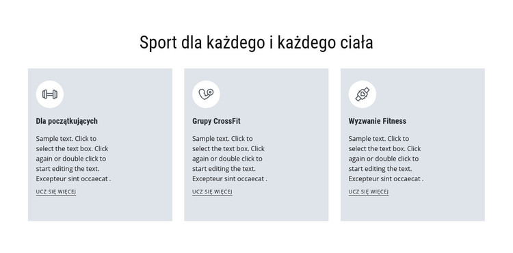 Sport dla każdego Szablon HTML