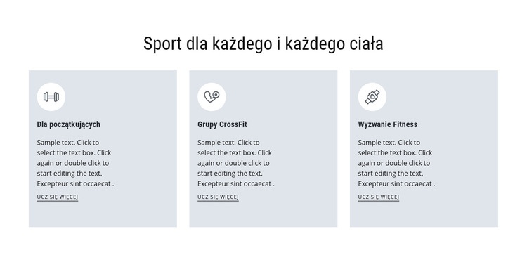 Sport dla każdego Szablon HTML5