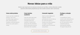 Novas Ideias Criativas Para A Vida - Construtor De Sites Fáceis