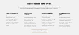 Um Design De Site Exclusivo Para Novas Ideias Criativas Para A Vida