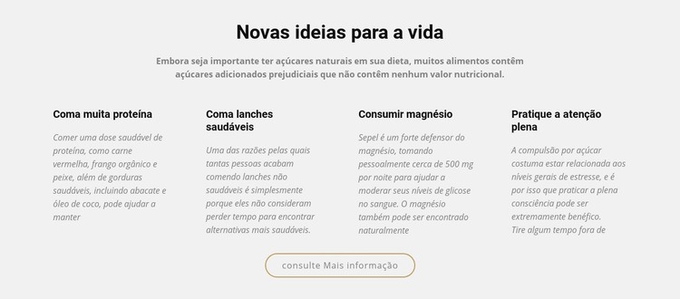 Novas ideias criativas para a vida Modelo HTML5