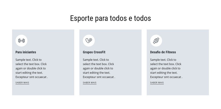 Esporte para todos Modelo HTML5