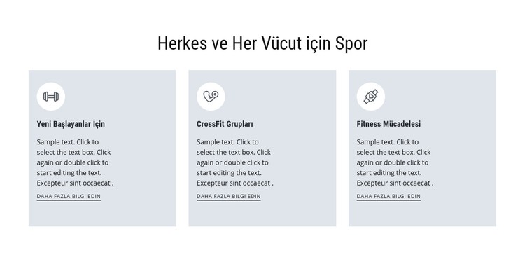 Herkes için spor CSS Şablonu