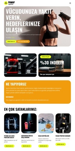 Premium spor beslenmesi Web Sitesi Tasarımları