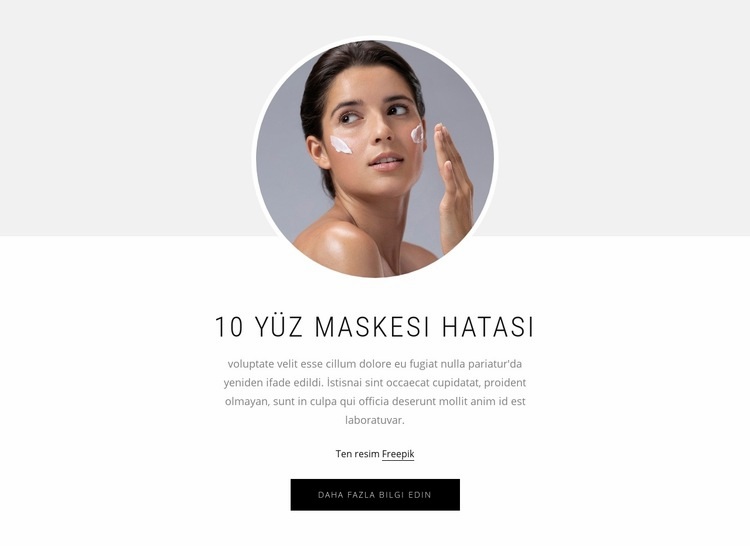 10 yüz maskesi hatası Web sitesi tasarımı
