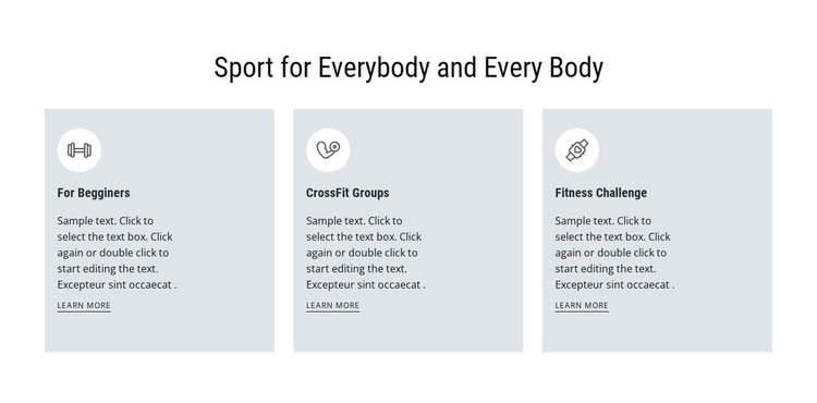 Sport for everybody Web Design