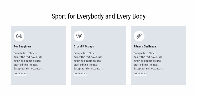 Sport for everybody Website Design