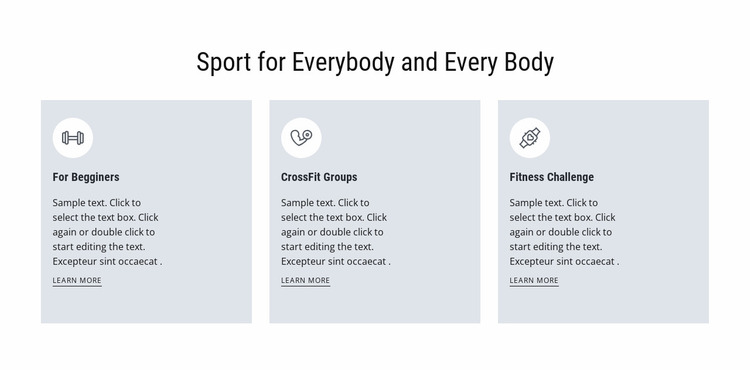 Sport for everybody Website Mockup