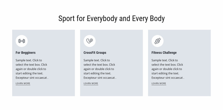 Sport for everybody Website Template