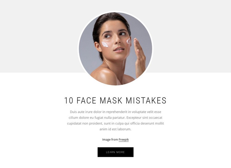 10 Face mask mistakes Wix Template Alternative