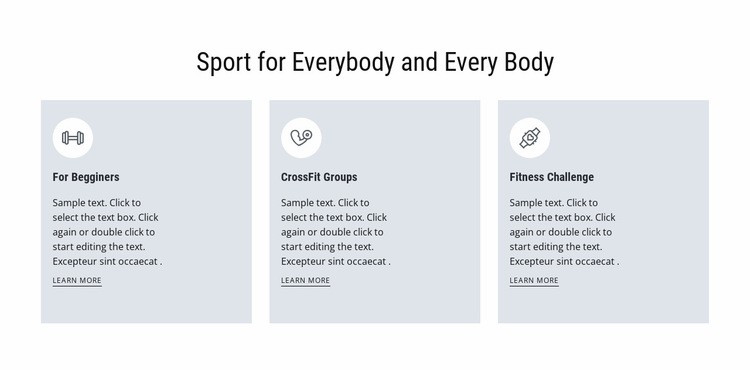 Sport for everybody Wix Template Alternative