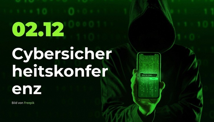 Join the Cybersecurity Conference Website design