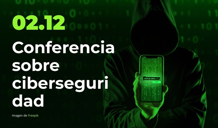 Join the Cybersecurity Conference Plantilla de sitio web