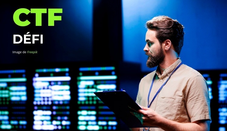 Rencontre de hackers Maquette de site Web