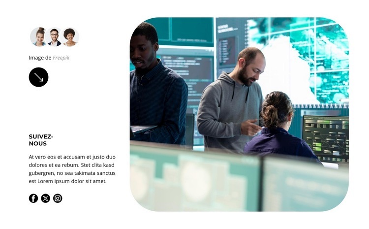 La cybersécurité commence Maquette de site Web