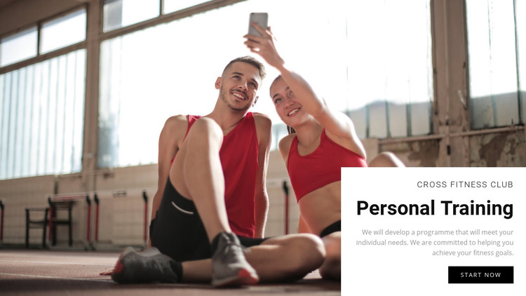 Healthy personal training Homepage Design