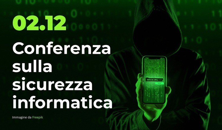 Join the Cybersecurity Conference Modello HTML5