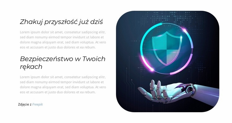 Poznaj przyszłość bezpieczeństwa Projekt strony internetowej