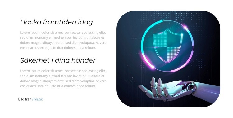 Utforska framtidens säkerhet HTML-mall