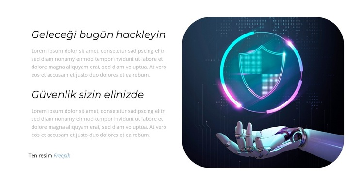 Güvenliğin Geleceğini Keşfedin Web Sitesi Şablonu