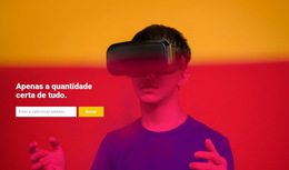 Experiências De Realidade Aumentada - Modelo De Design De Site