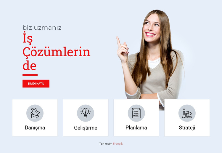 Profesyonel profesyonel çözümler Web Sitesi Şablonu