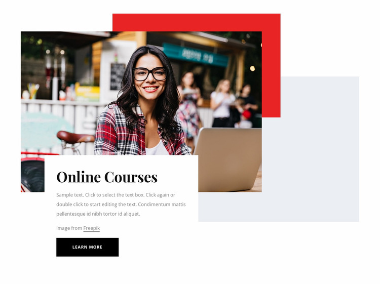 Online courses for you Website Mockup