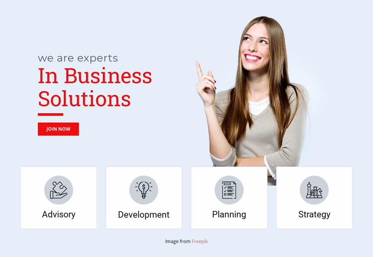 Business professional solutions Website Mockup