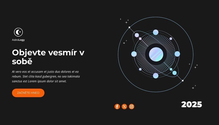 Vedeni hvězdami Šablona HTML